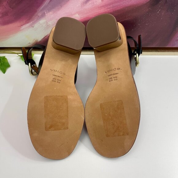 Vince Women's Dalia Strappy Block Heel Sandals in Black Size 6.5 - Picture 16 of 16